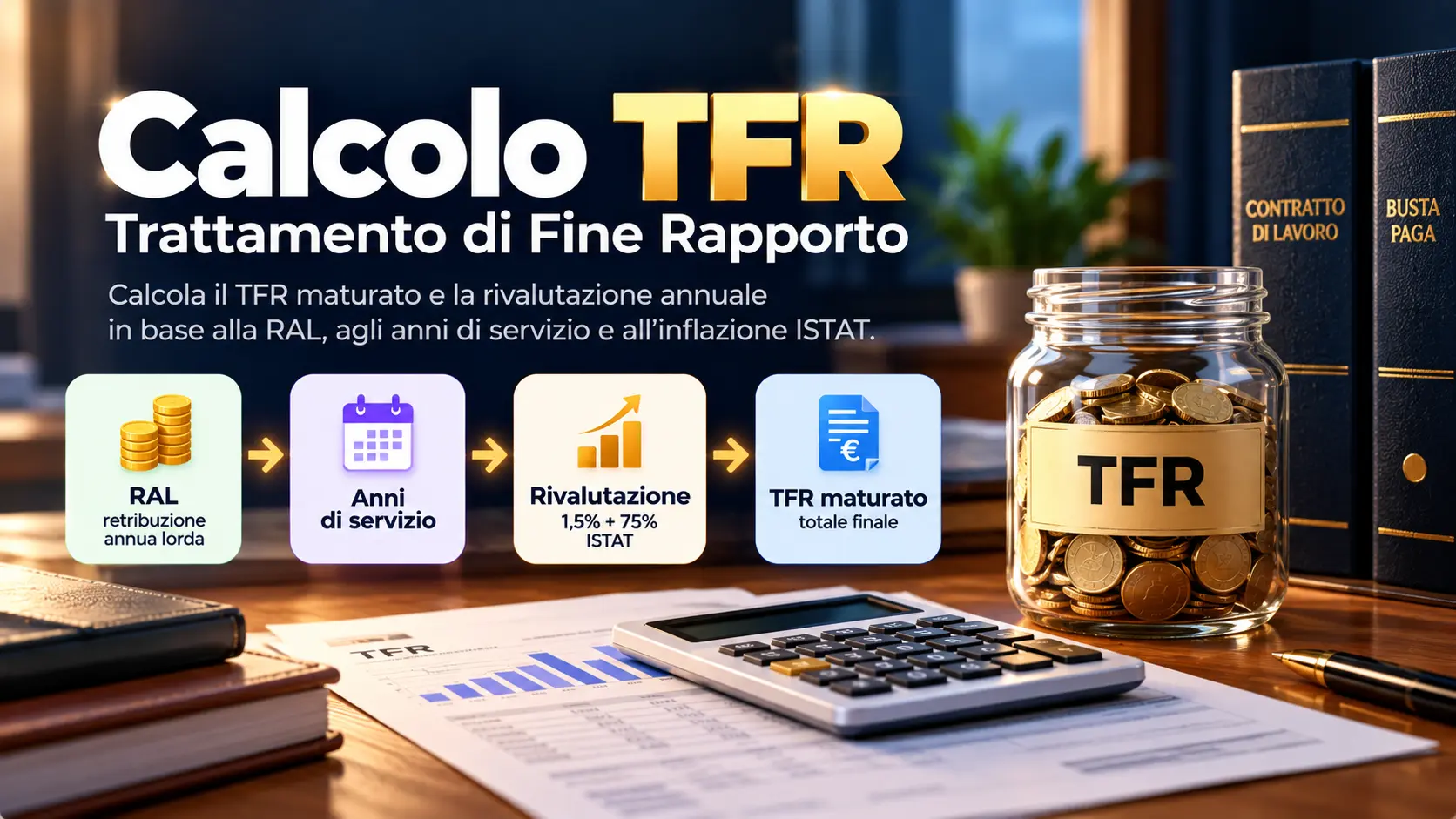Calcolo TFR e rivalutazione del trattamento di fine rapporto